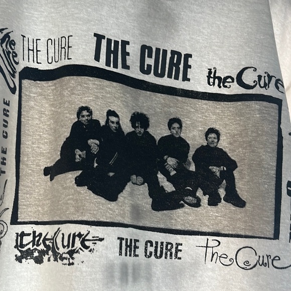 💥RARE Vintage 90’s The CURE White Ringer - Picture 5 of 16